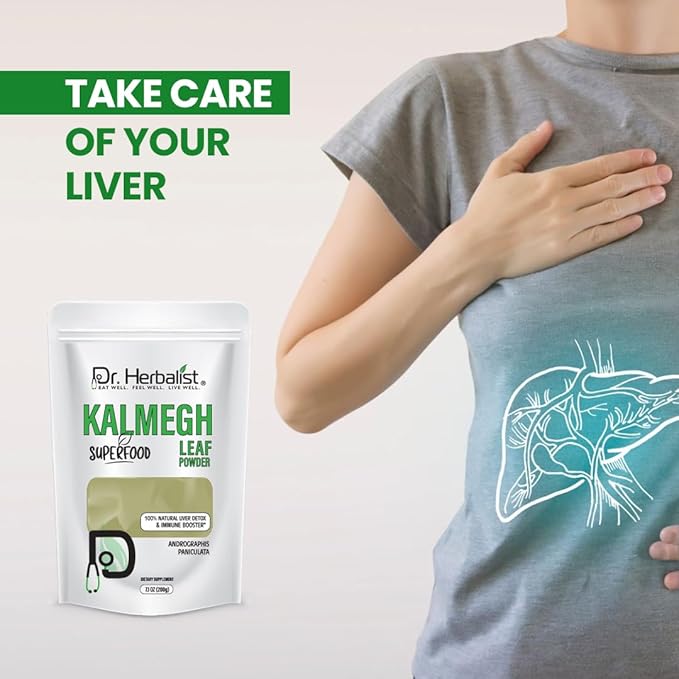 Dr. HERBALIST | Kalmegh (Andrographis) Powder - 7.05 OZ (200g) - Andrographis Paniculata - Bitter Herb for Immune Health