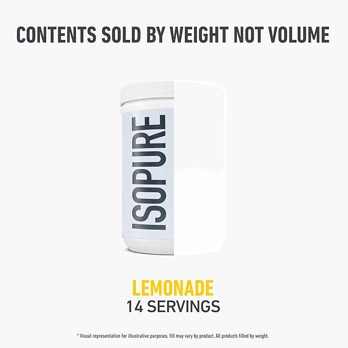 Isopure Collagen Peptides Powder, Promotes Hair, Nail, Skin and Joint Health, with Vitamin C and Biotin, Lemonade, 20g Collagen Peptides Per Serving, 11.36 Oz, 14 Servings (Packaging May Vary)