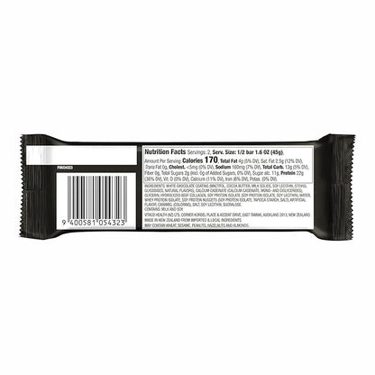 MUSASHI High Protein Bar, 45g Protein, 2g Total Sugars, White Chocolate Caramel, Post Workout and Protein Snack On The Go, 12 Pack of 3.2oz (90g) Bars