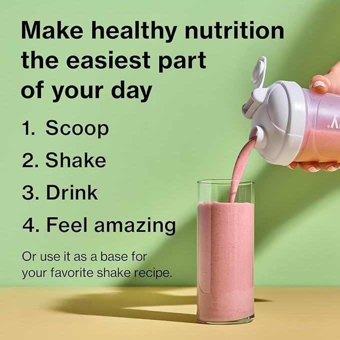 Shakeology 0g Added Sugar Plant Based Protein Powder Blend, Gluten-Free Shake with Vitamins and Minerals – Helps Support Healthy Weight Loss, Lean Muscle – Tropical Strawberry, 30 Servings