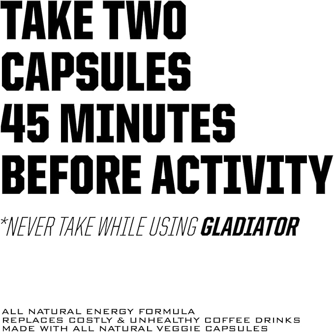 Ryno Power Motivation Pre-Workout Focus Energy Supplement Capsules (30 Servings)