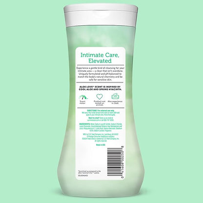 Summer's Eve Aloe Love All-Over Daily Feminine Wash, Gentle pH-Balanced Body Wash for Women Removes Vaginal Odor, 15 Fl Oz, Pack of 3