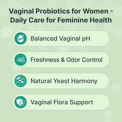 VINATURA Lactobacillus Rhamnosus, Reuteri, Gasseri, Plantarum, Crispatus, Acidophilus Probiotics - Probiotics for Women *USA Made & Tested* Women Vaginal Health, Gut and Digestive Health - 30 Capsules