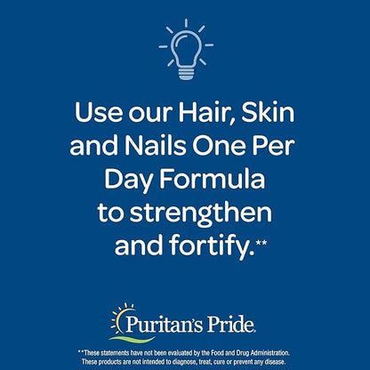 Puritan's Pride Hair Skin Nails One Per Day Formula60 Softgels, 60 Count (55554)