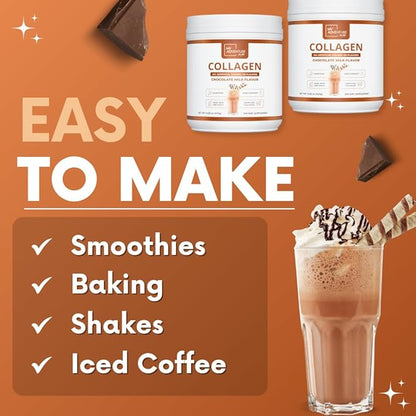My Adventure to Fit Hydrolyzed Collagen Powder for Women - Grass Fed for Muscle Growth & Chocolate Collagen Protein Powder - Keto Collagen Powder for Joints & Gut Health - Chocolate Milk 420g
