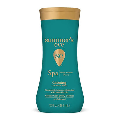 Summer's Eve Spa Calming Daily All-Over Feminine Wash, 12 Fl Oz, pH Balance Feminine Wash Formulated to Remove Odor