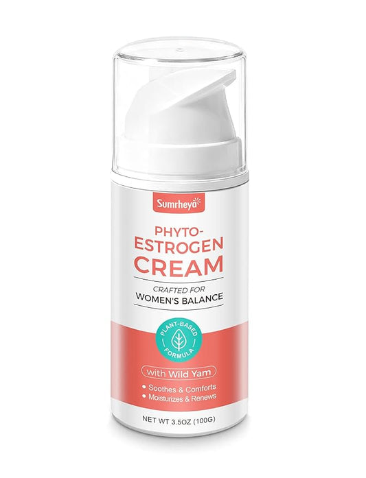 Women’s Balance Cream - Phytoestrogen Moisturizer with Wild Yam for Face & Body - Paraben-Free - Natural Balancing Skin Cream for Hydration - Firms & Revitalizes Dry, Sensitive Skin - 3.5oz