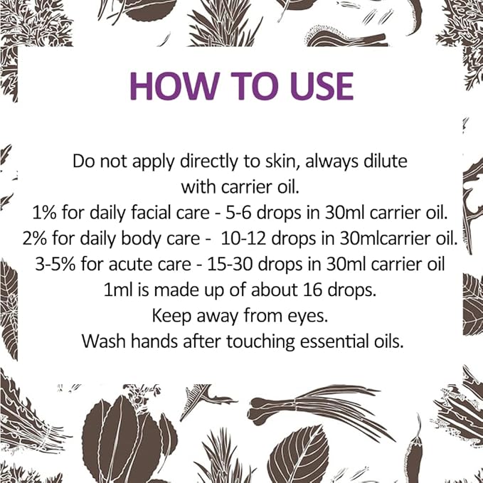 Deve Herbes Pure Lavender Essential Oil (Lavandula angustifolia) with Glass Dropper Steam Distilled 5ml (0.16 oz)