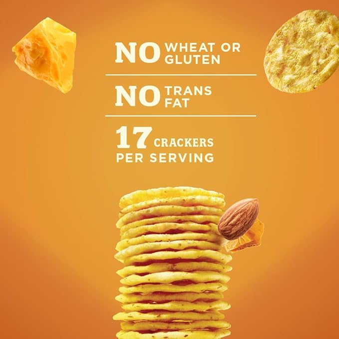 Blue Diamond Almonds Nut Thins, Cheddar Cheese, 4.25 Oz (Pack of 4)