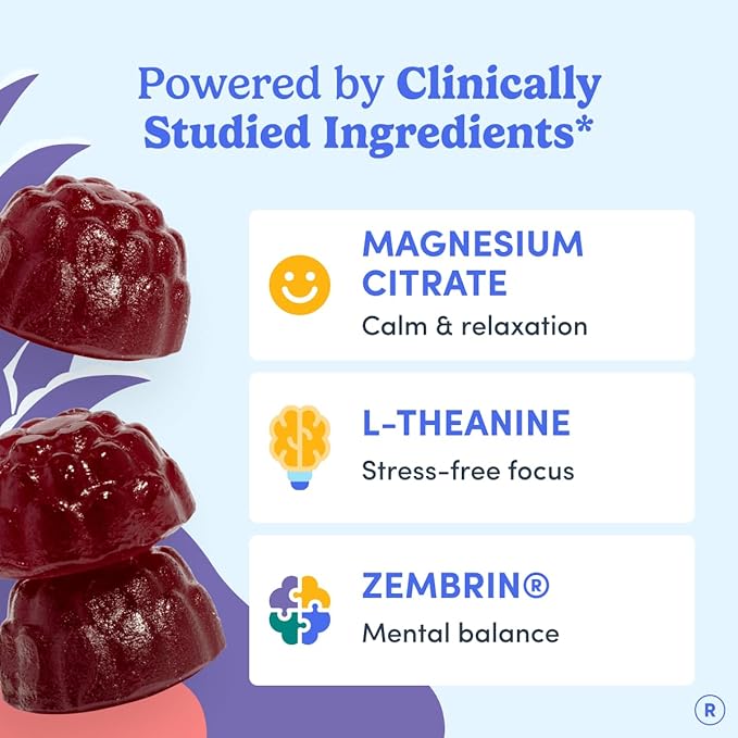 First Day Women’s Nighttime Reset Calming Magnesium Gummies – Sleep Aid Supports Peaceful Rest, Balanced Mood & Energy – Supplement with Magnesium Citrate, L-Theanine & No Melatonin – 60-Day Supply