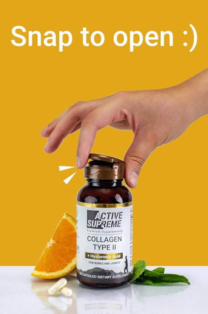 Type 2 Collagen for Joint Support | 270 Capsules (9 Month Supply) | Grass-Fed Hydrolyzed with Hyaluronic Acid & Vitamin C | Joint Health & Cartilage Support