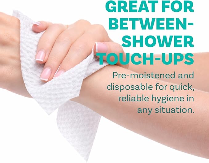Adult Body Bathing & Incontinence Wipes, Extra Large 8” x 12” No Rinse Body Cleansing Cloths – Disposable Washcloths for Elderly Care, Bed Bathing & Daily Hygiene - 400 Count