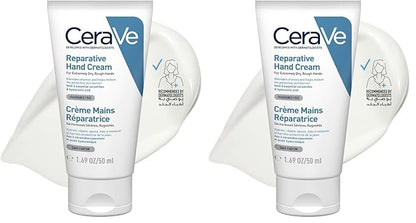 CeraVe Therapeutic Hand Cream for Dry Cracked Hands With Hyaluronic Acid and Niacinamide,Fragrance Free 3 Ounce,(Pack of 2)