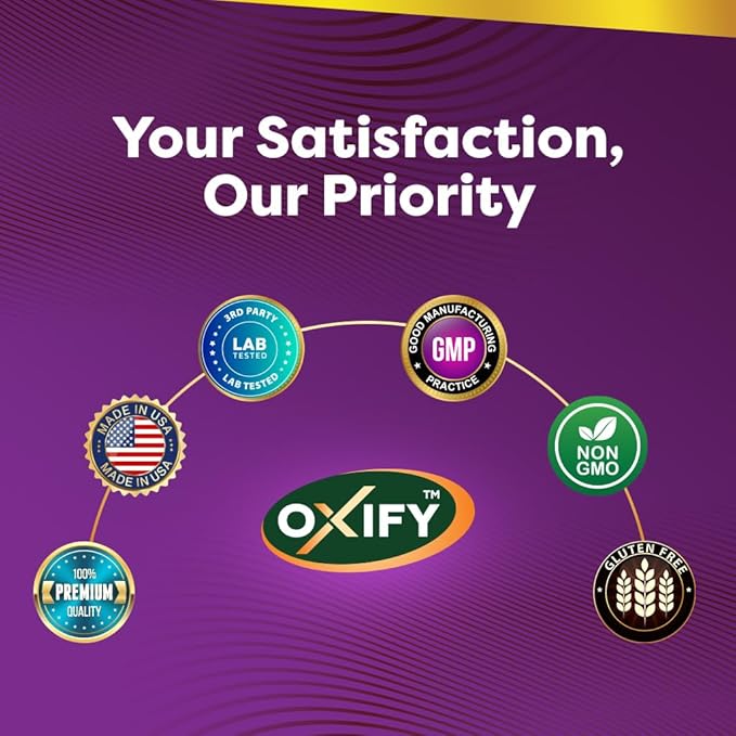 Oxify Melatonin 5 mg | 180 Tablets | Gluten-Free, Non-GMO | Supplement Made in USA