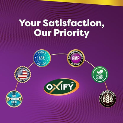 Oxify Melatonin 5 mg | 180 Tablets | Gluten-Free, Non-GMO | Supplement Made in USA