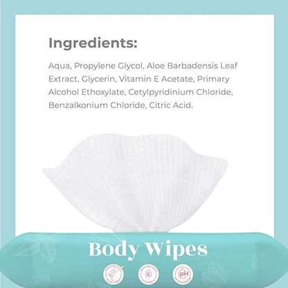 Body Wipes - (14 Pack) - 140 XL Bath Wipes for Adults No Rinse, Adult Wipe for Elderly - Body & Face Gentle Skin Cleansing, Shower Wipe Bathing for Travel, Elderly, Car, Gym, Camping (8x12 Inch)