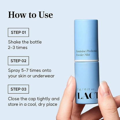 LACTOMEDI Feminine Probiotics Powder Mist | Vaginal Probiotics Powder | Yeast Infection Care | 100 Billion CFU of live probiotics | BV care | Optimal pH 4.5 | Easy spray | 3g 1EA