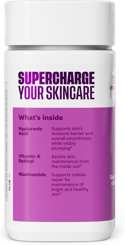 Habit Skin Glow, Supports Skin Health, Hyaluronic Acid, Vitamin A Retinol, Vitamin C & E, 60 Capsules