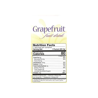 Nutmeg State Nutrition - High Protein Diet Fruit Drink - 15g Protein - Low Calorie - Low Carb - Low Sugar - Fat Free, 7 Servings Per Box (Grapefruit)