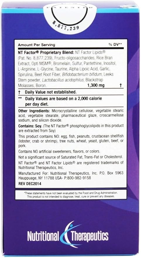 NTI Nutritional Therapeutics Inc. - Healthy Aging with NTFactor®, 120 Tablets - Youthful Vibrancy, Increased Energy, Improved Quality of Life (2)