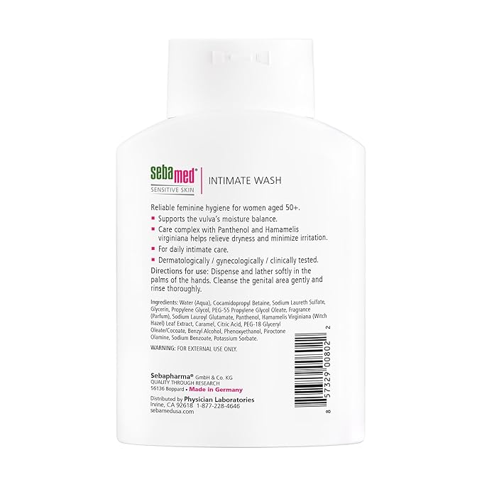 SEBAMED Feminine Wash Gentle Intimate Wash Menopause pH 6.8 for Women Aged 50+, 6.8 FlOz (200ml)