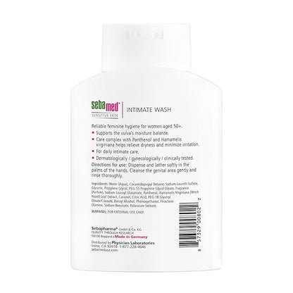 SEBAMED Feminine Wash Gentle Intimate Wash Menopause pH 6.8 for Women Aged 50+, 6.8 FlOz (200ml)