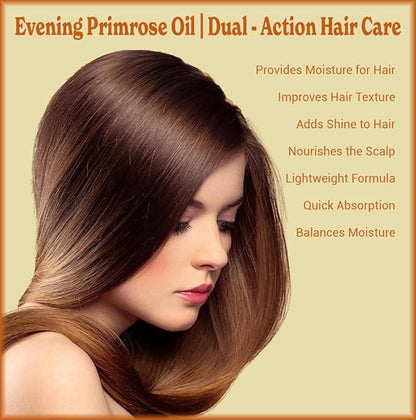 Natural Born Oils 4oz Evening Primrose Oil, 100% Pure and Natural, Organic, Cold-pressed, Unrefined, Moisturizing, Includes Pump & Dropper