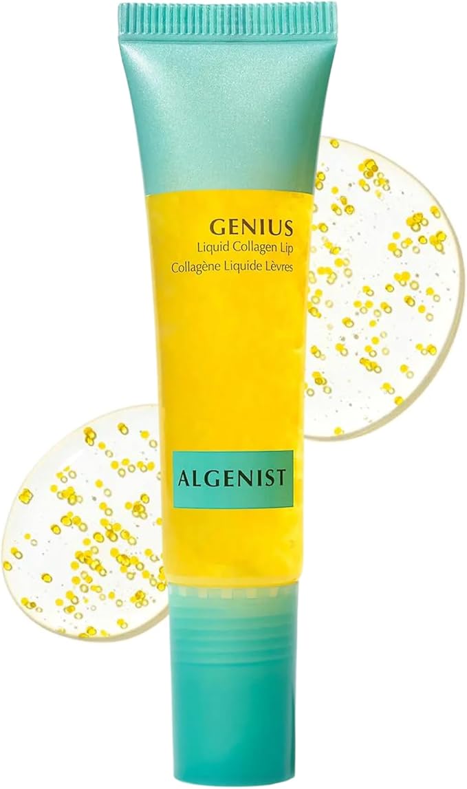 Algenist GENIUS Liquid Collagen Lip - Active Vegan Collagen Lip Treatment for Visibly Smoother Lips - Non-Comedogenic & Hypoallergenic Skincare (15ml)