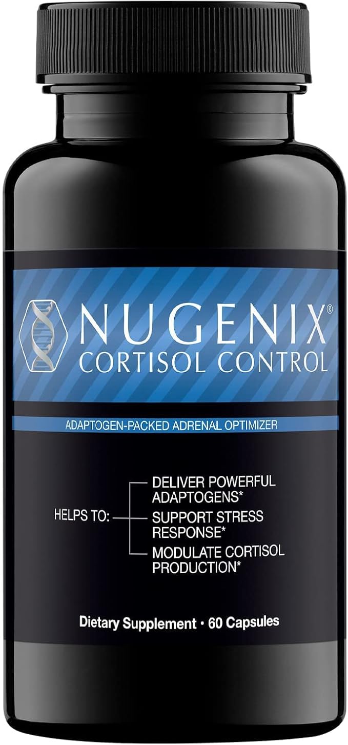 Nugenix Cortisol Control - Cortisol Reducer and Adrenal Support Manager Supplement for Men, 60 Capsules