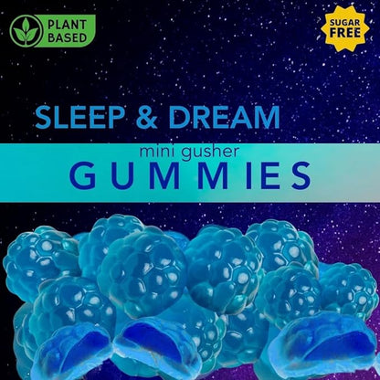Lucid Dreams Deep Sleep - Mugwort Herb 5 htp Mucuna Pruriens Choline Supplements - Gummies Sugar Free Vegan 60 ct