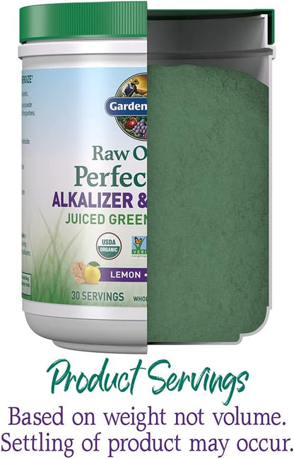 Garden of Life Raw Organic Perfect Food Alkalizer and Detoxifier,Lemon Ginger Flavored Superfood Powder Supplement,30 Servings,(Pack of 2)