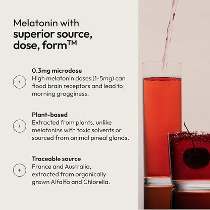Moon Juice Sleepy Magnesi-Om - Sleep Supplement Powder with Magnesium Glycinate, L-Theanine & Plant-Based Melatonin, Sugar-Free Bedtime Drink Mix for Deep Sleep w/o Grogginess, Cherry, 35 Servings