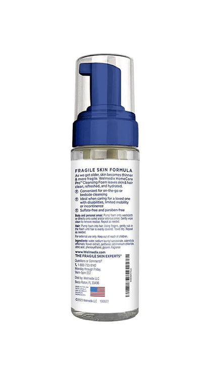 Welmedix No Rinse Cleansing Foam - Rinse Free & Waterless Body Wash, 3-in-1 Shampoo & Foaming Cleanser, Hospital Grade & pH Balanced - Pack of 3