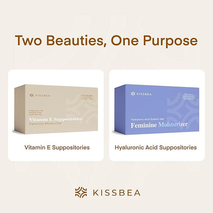 Natural Vitamin E Feminine Moisturizer for Women – Daily External Intimate Care with Coconut Oil, Shea Butter & Squalane – Fragrance-Free, Hormone-Free – 2 Pack (14 Count Each)