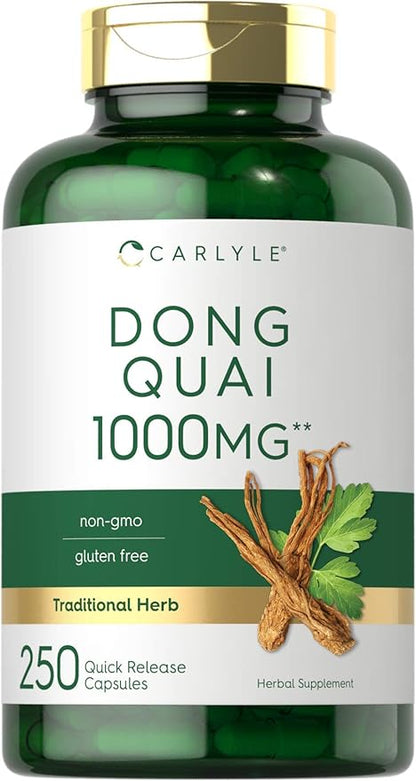 Carlyle Dong Quai Capsules | 250 Count | Non-GMO and Gluten Free Supplement | Traditional Herb