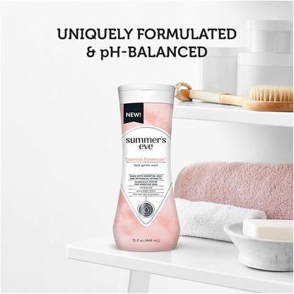 Summer's Eve Essential Botanicals Feminine Wash, Essential Oils and Botanical Extracts, 15 oz