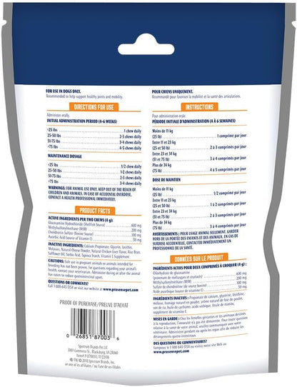ProSense Hip and Joint Solutions 60 Count, for Dogs, Advanced Strength Glucosamine Chews