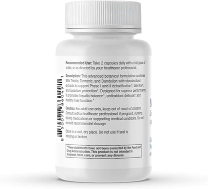 Milk Thistle Liver Detox Complex – Clinical-Grade Liver Support Supplement with Turmeric, Dandelion, Beet, Picrorhiza, Black Pepper – Phase I & II Detox – 60 Capsules – Non-GMO