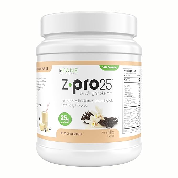 Z-Pro25 Protein Powder, 21.4 oz, 16 Servings – 25g Casein & Whey Blend – Low-Carb, High-Protein Meal Replacement Shake – Muscle Recovery & Weight Management - 21 Vitamins & Minerals – Vanilla