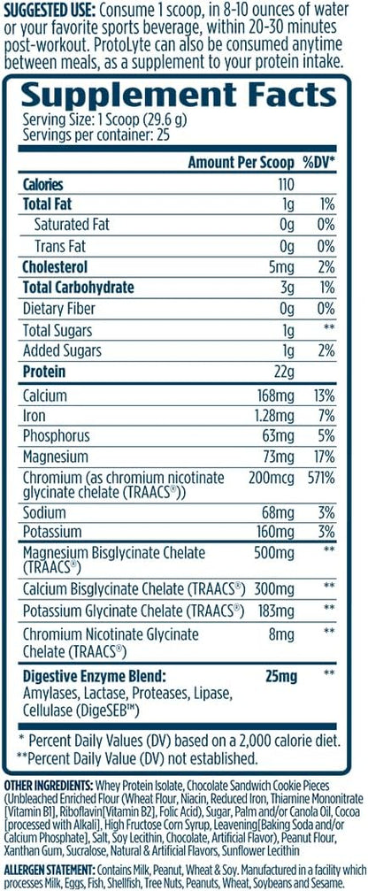 VMI Sports | ProtoLyte Whey Isolate Protein Powder | Low Calorie Whey for Weight Loss and Muscle Gain | Digestive Enzymes | Non-GMO (1.6 lb, Peanut Butter Cookies and Cream)