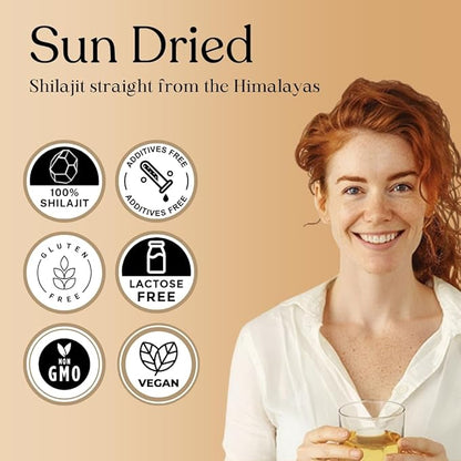 Pure Himalayan Shilajit ®, Sun Dried Liquid Drops - Immune Support Supplement, Energy Boost, Detox Cleanse, Anti-Aging and Wellness - Natural Trace Minerals & Fulvic Acid Complex (50ml, Pack of 1)