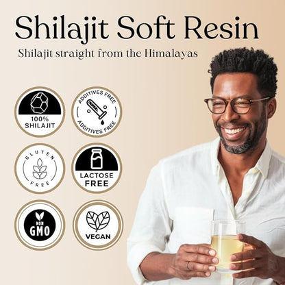 Himalayan Shilajit by Pure Himalyan Shilajit, Grade A Himalayan Soft Resin (15ml), Energy & Immune Support, Natural Source of Fulvic Acid & 85+ Trace Minerals Supplement for Men & Women