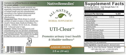 Native Remedies UTI-Clear Urinary Tract and Bladder Health Natural Herbal Supplement, 2-Pack