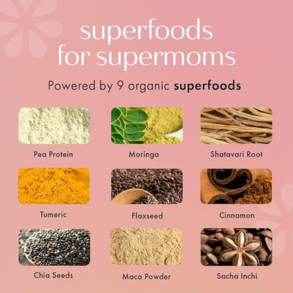 Boobie Body Superfood Protein Pregnancy and Postpartum Meal Replacement Shake, Coffee Caramel Flavor | 19g Protein | Safe for Lactation & Motherhood | Organic, Vegan, Zero Sugar, 1 Tub (20 Servings)