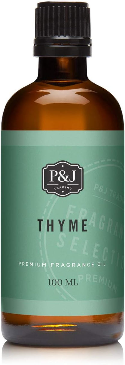 P&J Trading - Thyme Scented Oil 100ml - Fragrance Oil for Candle Making, Soap Making, Diffuser Oil