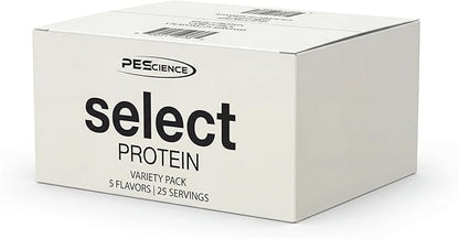 PEScience Select Protein Powder Variety Pack - 5 Flavors - 25 Servings - Protein Powder Sample Pack, Whey and Casein Blend, Keto Friendly, Gluten Free, Digestion Friendly, Amazing Taste