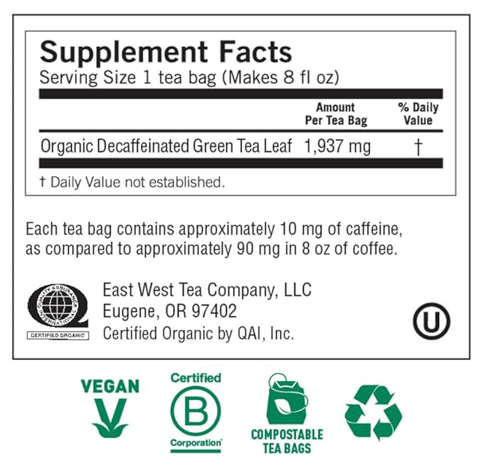 Yogi Tea, Green Tea Pure Green Decaf, 1.09 Ounce