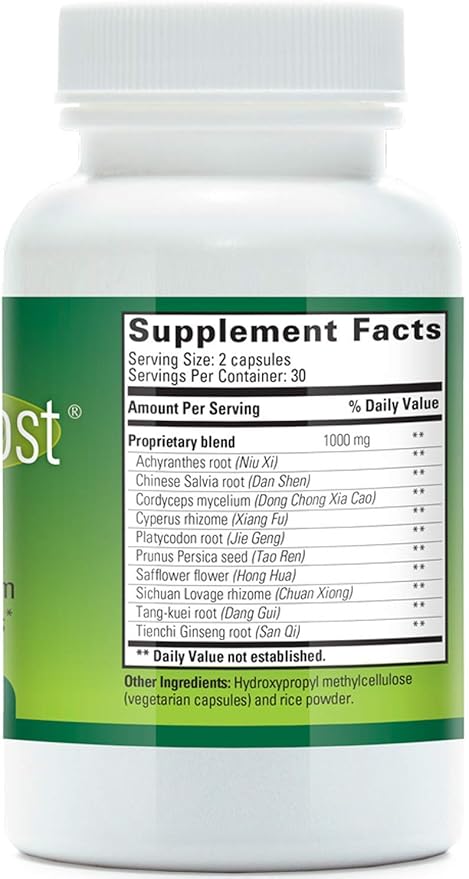 Herbal Boost Natural Herbal Recovery Supplement Supports Healthy Circulation to Aid in Recovering from Life's Major Challenges (60 Vegetarian Capsules)