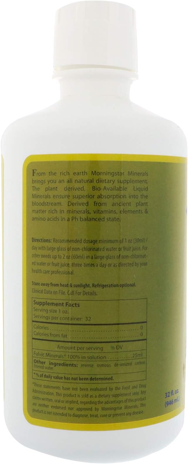 Energy Boost 70 Morningstar Minerals, Fulvic Minerals, 32 oz (946 ml)