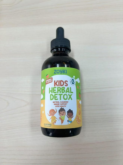 Herbal Detox for Kids - Natural Cleansing Liver Health & Immune Support Liquid Supplement - Vegan Gluten-Free Sugar-Free - 4 fl oz 120 mL